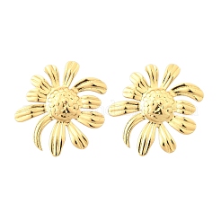 304 Stainless Steel Flower Stud Earrings&nbsp;EJEW-P312-03A-G