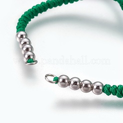 Nylon Cord Braided Bead Bracelets Making&nbsp;BJEW-F360-FP13