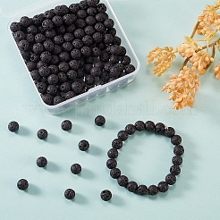 200Pcs Natural Lava Rock Beads&nbsp;G-CJ0001-51