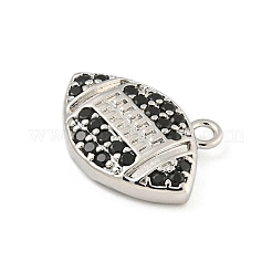 Rack Plating Brass Micro Pave Cubic Zirconia Pendants&nbsp;KK-P277-11P