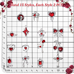 30Pcs 15 Styles Alloy Pendants&nbsp;FIND-PH0023-34