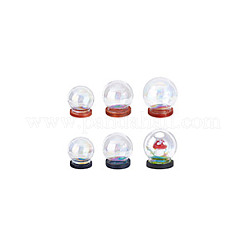 6 Sets 6 Styles Iridescent Glass Dome Cover&nbsp;DJEW-NB0001-36