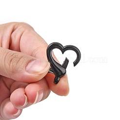 Spray Painted Eco-Friendly Alloy Lobster Claw Clasps&nbsp;PALLOY-T080-05-NR