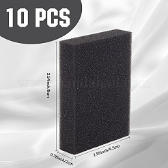10個のスポンジパッド  長方形  ブラック  90x65x20mm&nbsp;AJEW-CP0008-99