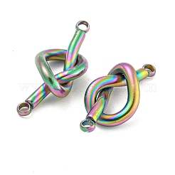 304ステンレススチールノットリンクコネクタチャーム  虹色  21.5x9x5mm  穴：1.4mm&nbsp;STAS-K290-02MC