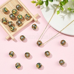 10Pcs Alloy Enamel Beads&nbsp;ENAM-YW0009-38