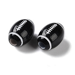 Spray Printed Opaque Acrylic European Beads&nbsp;SACR-P031-27B-01