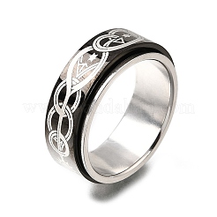 201 Stainless Steel Rotating Finger Rings&nbsp;SA-K003-04A-EB