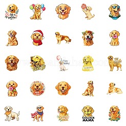 漫画の犬の紙ステッカー50枚  自己接着  スーツケース用  スケートボード  冷蔵庫  ヘルメット  携帯電話のシェル  ミックスカラー  22~44x30~56x0.2mm  50個/セット&nbsp;STIC-C012-18