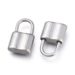 変色しにくい304ステンレススチールペンダント  南京錠  ステンレス鋼色  17x10.3x3.8mm  穴：6.5x5.5mm&nbsp;LS-STAS-K207-03P-C
