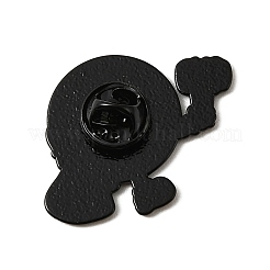 地球保護をテーマにしたエナメルピン  バックパックや衣類用の黒色合金製ラペルピンバック  地球のマスコットの清掃  ドジャーブルー  27x29.5mm&nbsp;FIND-E050-04B-EB