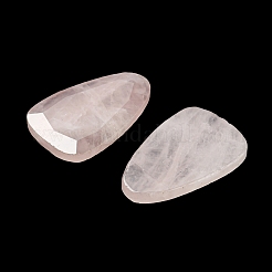 天然石ローズクォーツカボション  多面カット三角形  33x21x4mm&nbsp;G-Z028-02