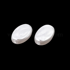 ABSプラスチックパール調ビーズ  オーバル  ホワイト  9.5x6x3.5mm  穴：1.2mm  約3900個/500g&nbsp;PL-CBA8DB3-05