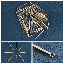 60個4スタイル304ステンレススチールペンダント  バー  ゴールドカラー  18~33x1.5x1.5mm  穴：2mm  15個/スタイル&nbsp;STAS-SC0003-94