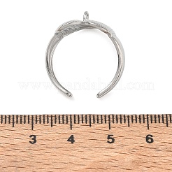 304ステンレススチール指輪部品  カン付き  ハート  変色なし  ステンレス鋼色  16mm  穴：2mm  18mm&nbsp;SA-CBA45D5-24P