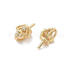 Brass Micro Pave Cubic Zirconia Pendant Bails&nbsp;KK-Z131-04G