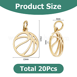 Sports 304 Stainless Steel Charms&nbsp;STAS-WH0043-66B-1