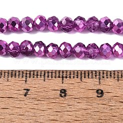 Transparent Electroplate Glass Beads Strands&nbsp;LS-EGLA-Q131-01A-07