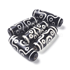チベット風11目ジービーズ  天然な瑪瑙  染め＆加熱  ライス  29.5~31x10~12mm  穴：1.5~2.8mm&nbsp;X-TDZI-D008-11