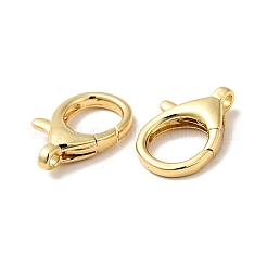 真鍮カニカン  カドミウムフリー＆ニッケルフリー＆鉛フリー  ゴールドカラー  20x15x4.5mm  穴：2mm&nbsp;X-KK-J301-27G