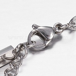 変色しない304ステンレススチールリンクブレスレット  無限大  ステンレス鋼色  2-1/2インチ（64mm）&nbsp;X-STAS-F025-11