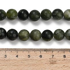 天然な中国のヒスイのビーズ連売り  スムーズなラウンド  10mm  穴：1mm  約38個/連  14.57インチ（37cm）&nbsp;G-P626-10mm-01A