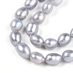 Natural Cultured Freshwater Pearl Beads Strands&nbsp;PEAR-N014-06G-02