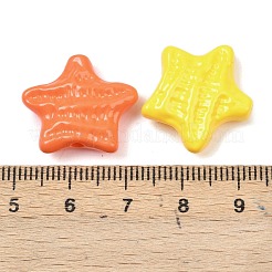 不透明なアクリルビーズ  スター  ミックスカラー  15.5x21x6mm  穴：2mm&nbsp;MACR-C039-04