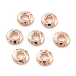 925スターリングシルバーグロメットアイレットのパーツ  製袋用  フラットラウンド  ローズゴールド  0.35x0.08cm  穴：1.2mm&nbsp;STER-Z001-001RG