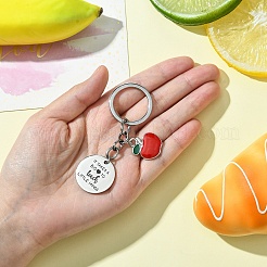 Stainless Steel & Alloy Enamel Keychain&nbsp;KEYC-YW00077
