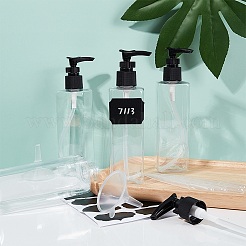DIYキット  プラスチック製のポンププレスボトル付き  プラスチックドロッパー  漏斗ホッパーと黒板ステッカーラベル  透明  50x55mm  穴：4.5mm&nbsp;DIY-BC0002-10