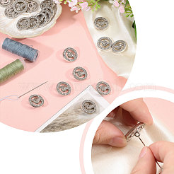 24Pcs 1-Hole Alloy Rhinestone Buttons&nbsp;BUTT-CA0001-28A