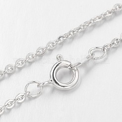 Brass Natural Rose Quartz Pendant Necklaces&nbsp;NJEW-JN01274-01