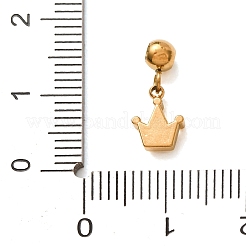 304 Stainless Steel Pave Clear Cubic Zirconia Charms&nbsp;CU-CBAB6EC-11G