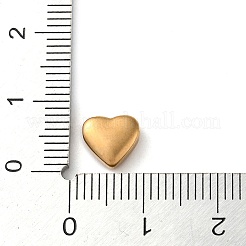 201ステンレスビーズ  ゴールドカラー  ハート  文字h  7x8x3.5mm  穴：1.5mm&nbsp;STAS-M335-01H-G