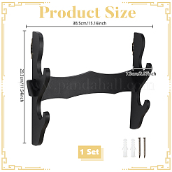 2-Tier MDF Board Wall Mounted Sword Display Rack&nbsp;ODIS-WH0043-256A