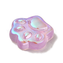 クリア樹脂カボション  ABカラーメッキ  猫の足の形  ミックスカラー  18x19x6mm&nbsp;CRES-M014-20