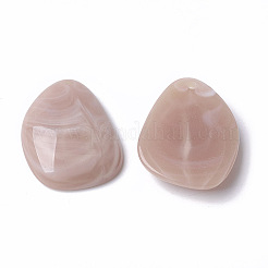 アクリルパーツ  天然石風  ロージーブラウン  30x23x7mm  穴：1.8mm  約107個/350g&nbsp;LS-OACR-T007-02B