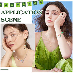Saint Patrick's Day Theme DIY Alloy Enamel & Polymer Clay Beads Bracelets Making Kits&nbsp;DIY-SP0002-54