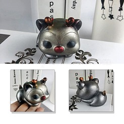 DIY クリスマス鹿食品グレードのシリコーンキャンドル型  香りのよいキャンドル作りに  ホワイト  70x55x50mm&nbsp;XMAS-PW0001-020