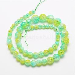 Natural Crackle Quartz Graduated Beads Strands&nbsp;G-F483-01