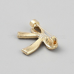 Bowknot Shape Alloy Rhinestone Brooches for Backpack Clothes&nbsp;JEWB-WH0045-14B-G