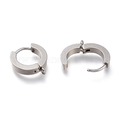 Tarnish Resistant 304 Stainless Steel Huggie Hoop Earrings Findings&nbsp;STAS-I167-01A-P