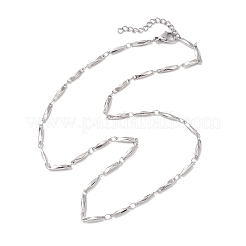 Non-Tarnish 304 Stainless Steel Rectangle link Chain Necklaces&nbsp;NJEW-JN04746-01