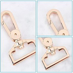 合金回転式ナスカン  バッグ交換用アクセサリー  ミックスカラー  56x33x8mm  穴：11x25.5mm  8個/箱&nbsp;PALLOY-PH0001-04