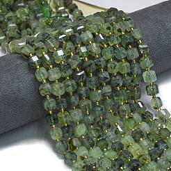 天然石プレナイトビーズ連売り  多面カット  キューブ  8~9.3x8~9.3x8~9.3mm  穴：0.6mm  約38個/連  15.35''（39センチメートル）&nbsp;G-K389-A72-01