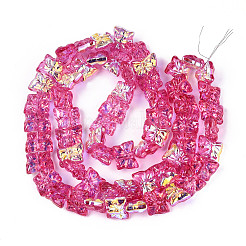 Baking Paint Electroplate Transparent Glass Beads Strands&nbsp;EGLA-N020-05B
