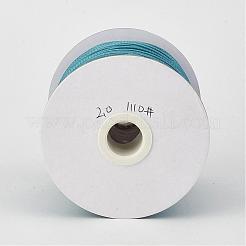 環境に優しい韓国のワックスポリエステルコード  ティール  2mm  約90ヤード/ロール（80メートル/ロール）&nbsp;YC-P002-2mm-1110