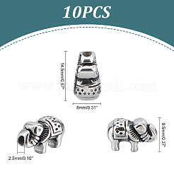 10Pcs 304 Stainless Steel Beads&nbsp;STAS-UN0050-03