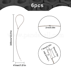 304ステンレス吊りロープ  照明アクセサリー用  ステンレス鋼色  305x41x2mm&nbsp;AJEW-WH0240-28P